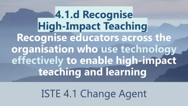 ISTE Standard Recognise High Impact Teaching