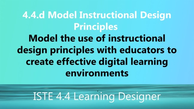 Model instructional design principles